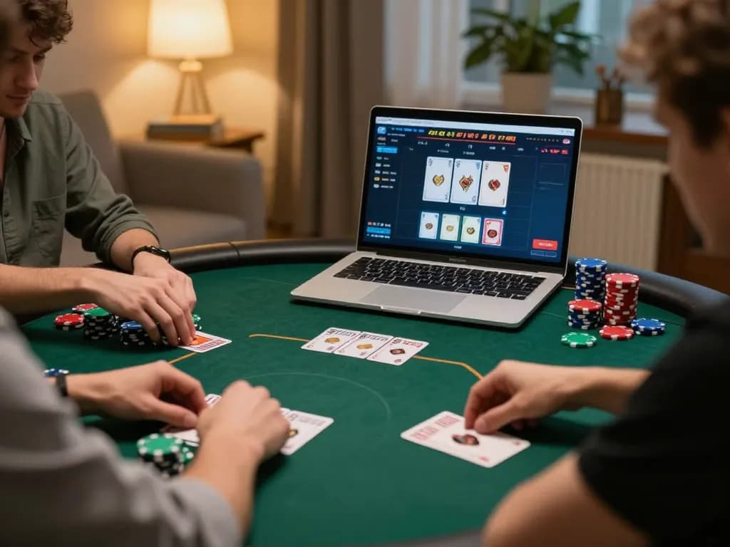 Players strategizing their next move in an exciting mb88slot online poker game session.