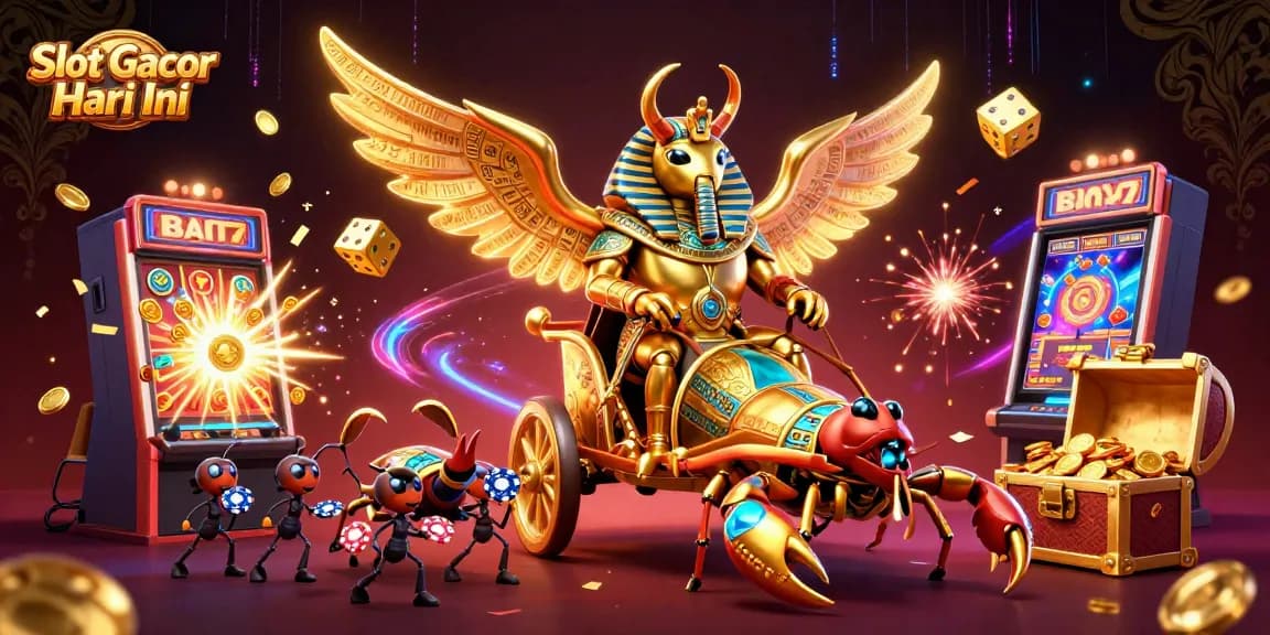 Spin to win with Slot Gacor Hari Ini as vibrant casino elements explode with action and excitement.