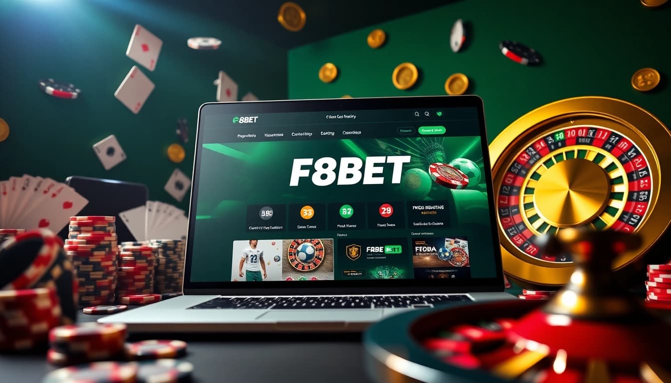 F8BET online gambling platform showcasing exciting game options and a modern interface.