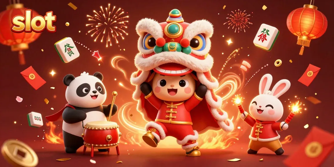 Engage with amazing slot experiences as cheerful characters celebrate with Mahjong elements and festive decorations.
