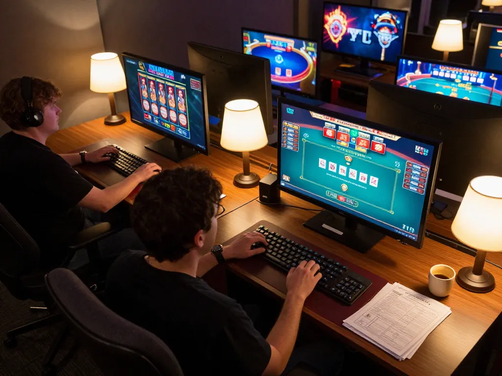 Person engaging in online gaming with mb66 interface, showcasing strategy and comfort.