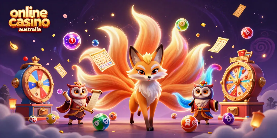 Experience the vibrant online casino Australia scene with glowing characters and dynamic gaming elements.