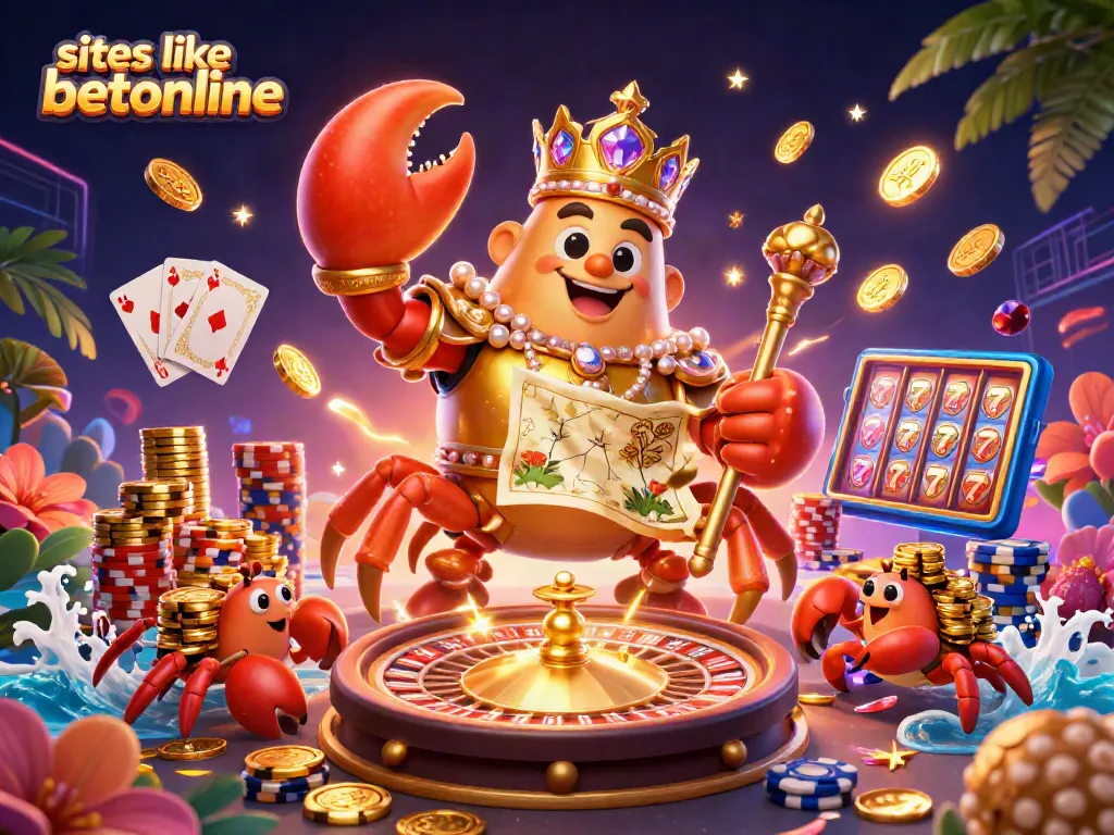 Engage with thrilling action at sites like betonline featuring golden crab emperor and vibrant casino elements.