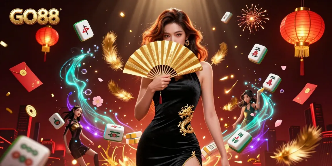 Experience winning excitement at GO88 with a stunning 3D casino illustration showcasing vibrant gaming elements.