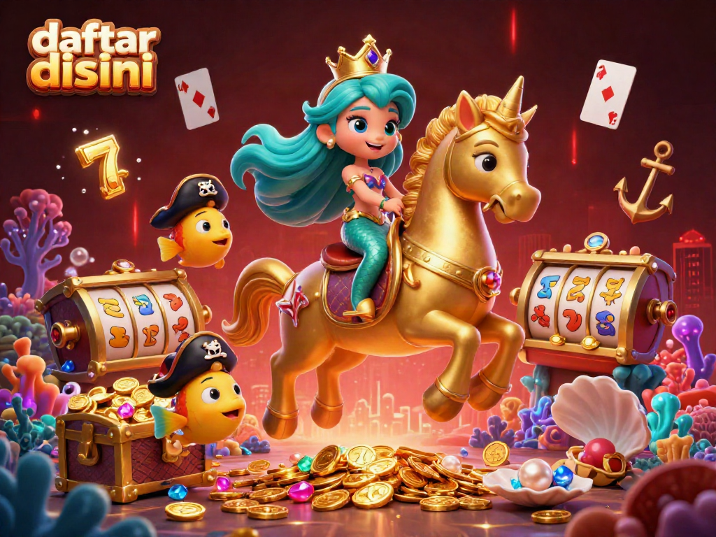 Daftar disini di kasino dengan putri duyung dan kuda laut, penuh harta karun dan simbol slot.