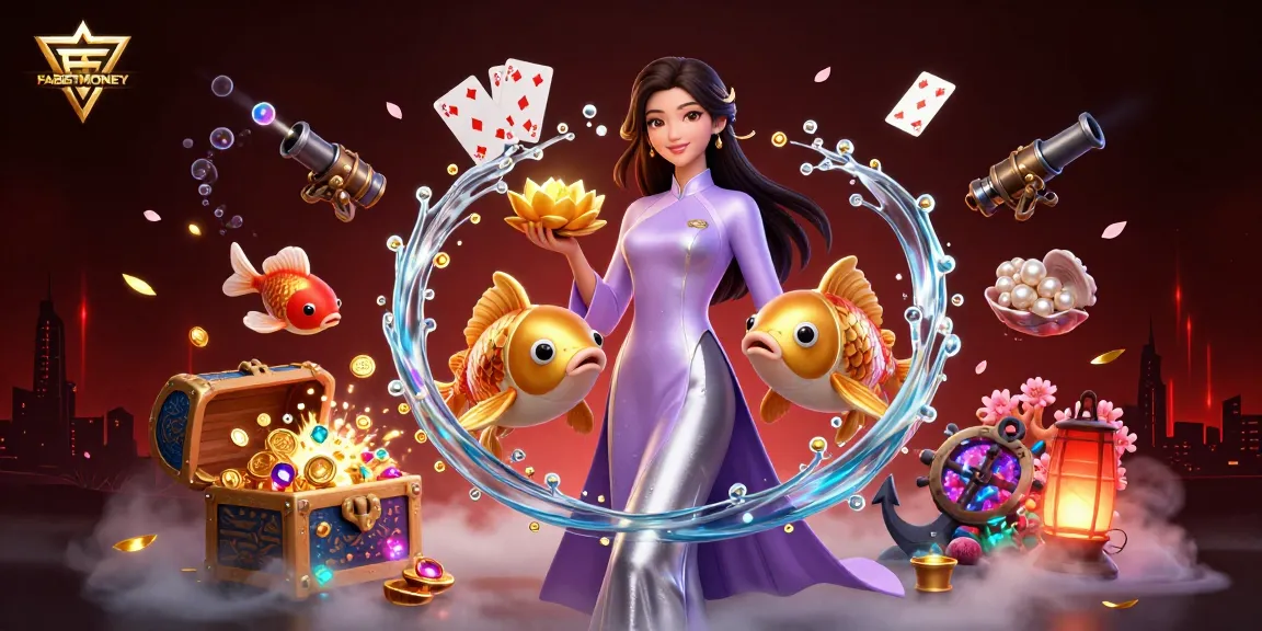 Experience the excitement of FABETMONEY with captivating gameplay and dazzling rewards in this vivid illustration.
