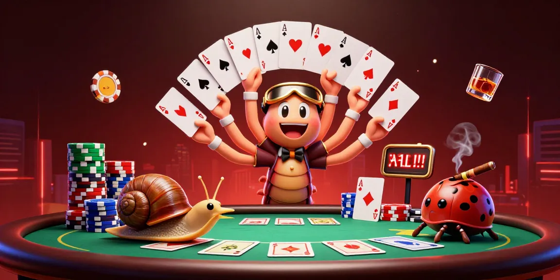 Playing cards fanned out by a Toto Macau dealer amidst vibrant poker action and chip stacks
