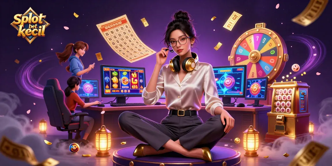 Engaging scene showcasing slot bet kecil strategies with colorful slot reels and vibrant gaming elements.