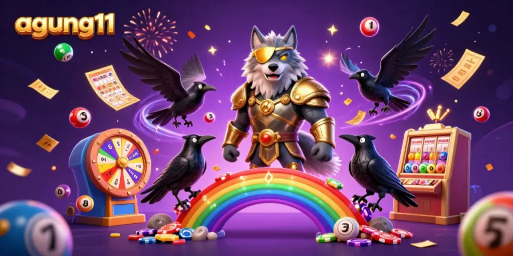 Agung11 menghadirkan sensasi bermain slot dengan Odin dan raven dalam dunia kasino yang magis.
