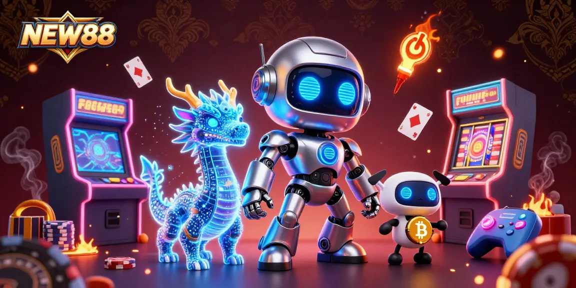 Engage in thrilling action with NEW88, the ultimate online gaming experience featuring vibrant casino elements.
