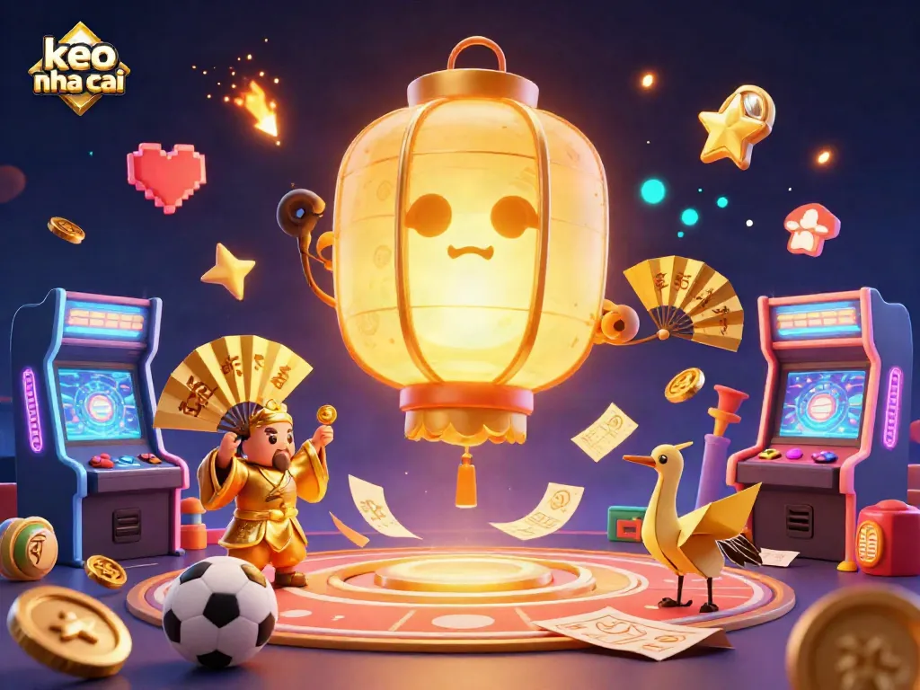Experience keo nha cai excitement with vibrant gaming elements and rich visuals in this captivating illustration.