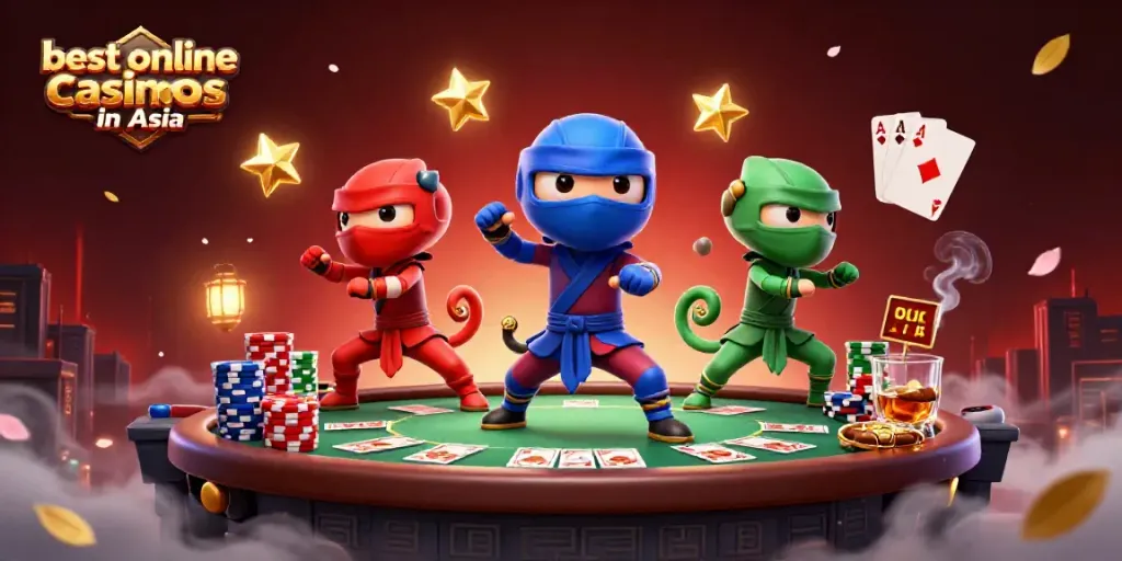 Experience the best online casinos in Asia with engaging 3D scenes of chameleons in action.