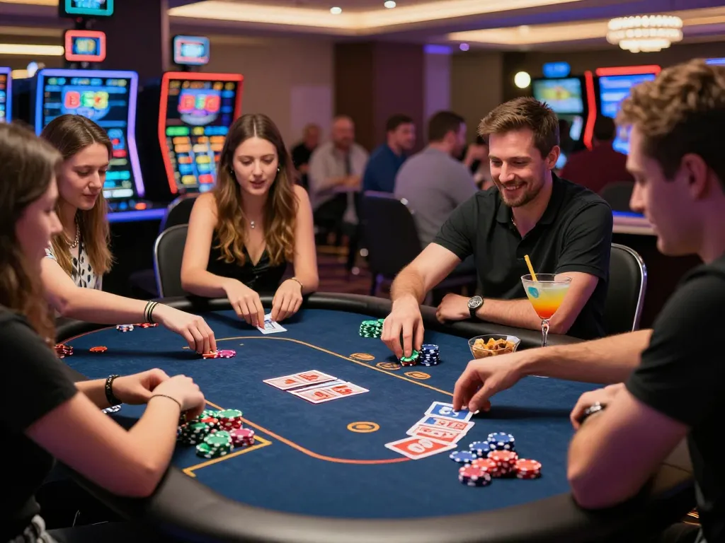 Experience the thrill of tải game b52club mới nhất with friends at a lively casino.