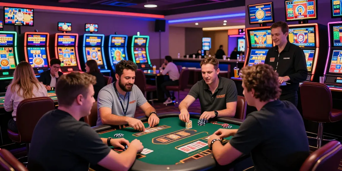 Players enjoying the thrilling experience at https://dentalgroups.co.uk featuring vibrant gaming tables and excitement in a modern credit card casino.