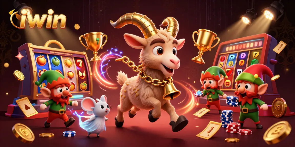 iwin transforms gambling with a festive but spooky illustration of a holiday-horror casino scene