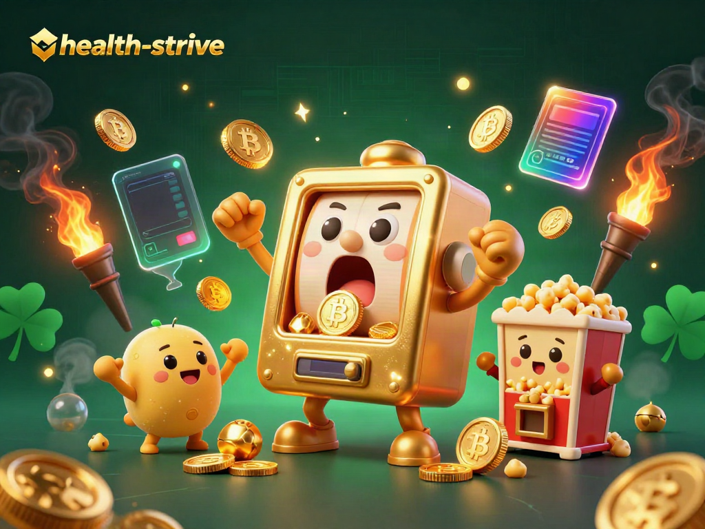 Mesin slot meraih jackpot di health-strive, menumpahkan koin emas, menyoroti elemen kasino digital.