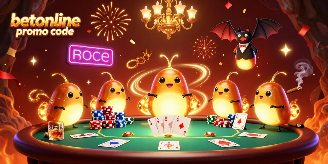 Experience thrilling action with the betonline promo code illuminating a vibrant casino scene.