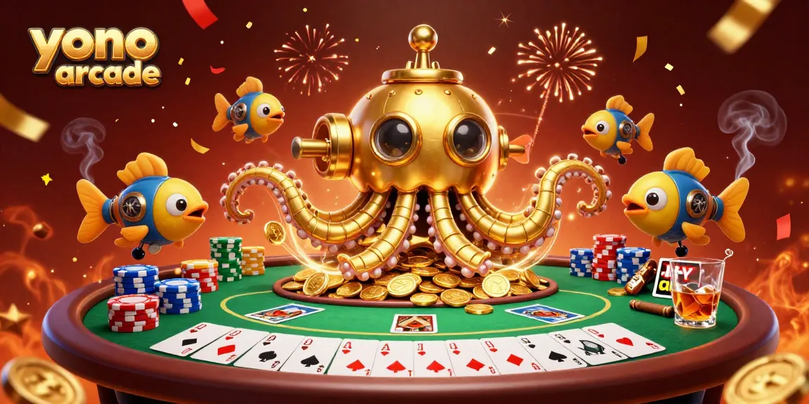 Experience excitement at yono arcade with the golden kraken and dynamic poker action.