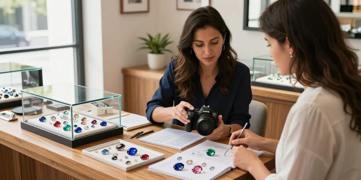 Discover premium gemstones at https://www.mygemspot.com with expert assistance in a vibrant retail setting.