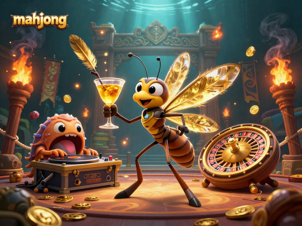 Experience the thrill of mahjong with vibrant casino elements, showcasing excitement and big wins.