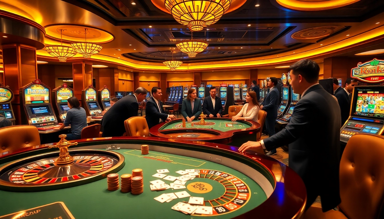 K88 online casino featuring poker, roulette, and slot games in a vibrant atmosphere.