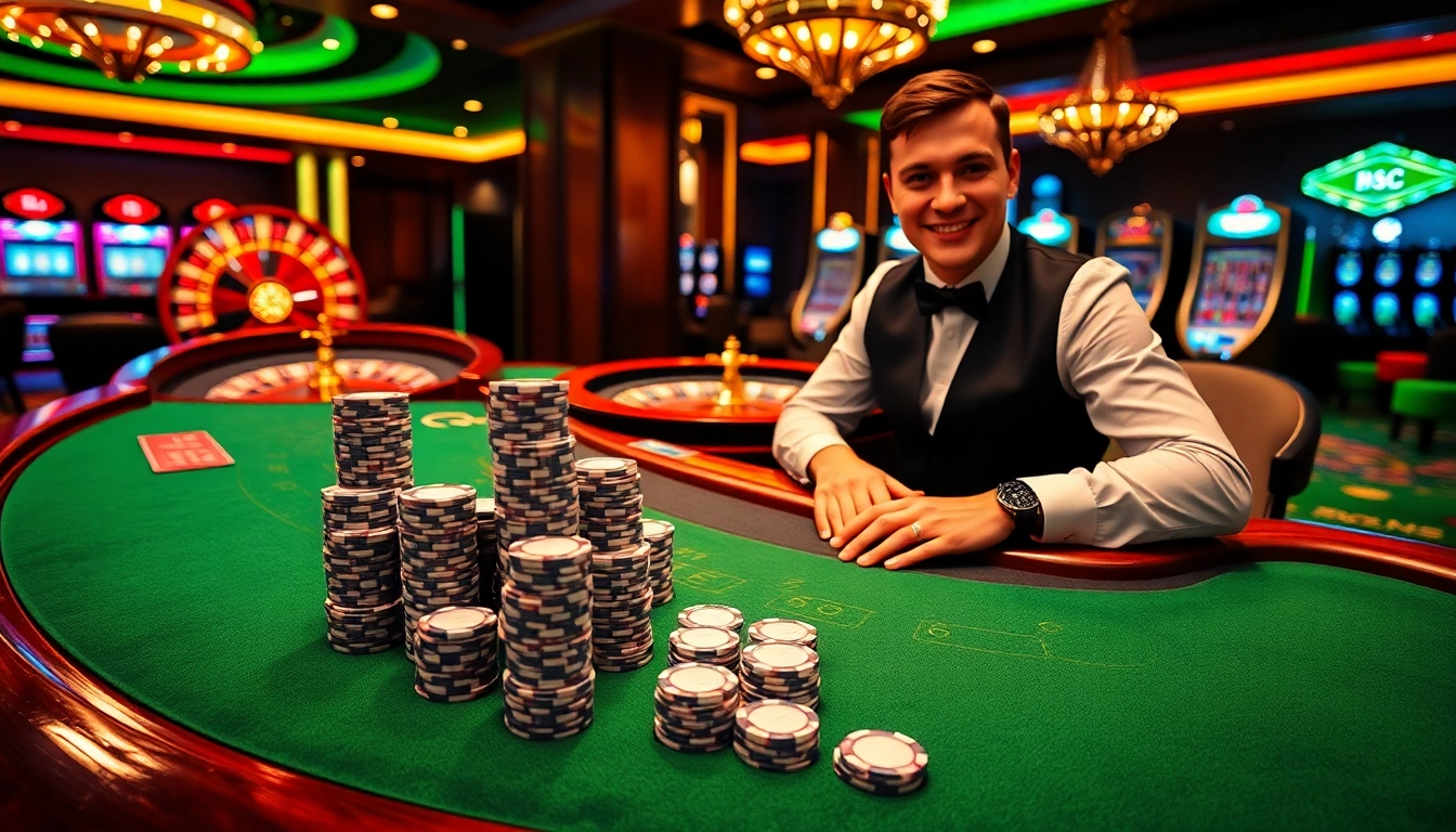 Experience the excitement of winning at XX88 with a luxurious blackjack table and roulette wheel.