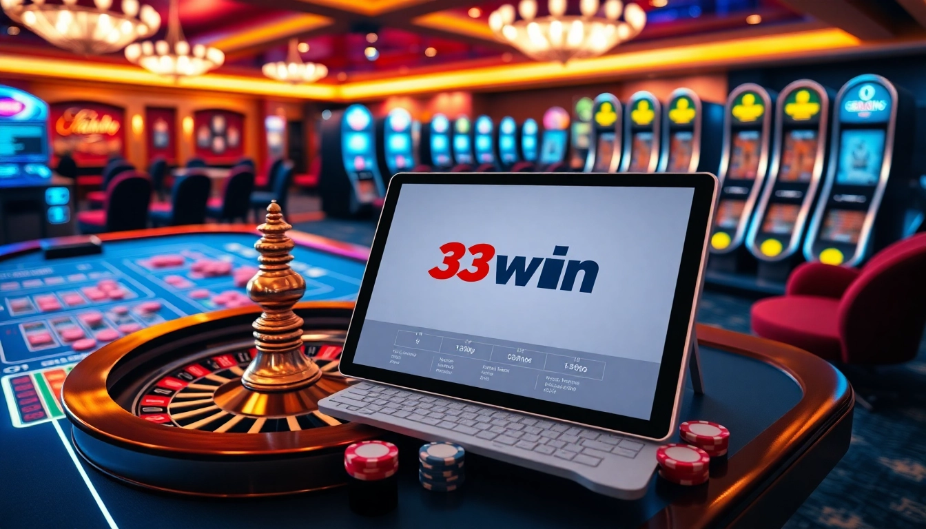 Experience thrilling online gaming with 33win's professional casino interface.