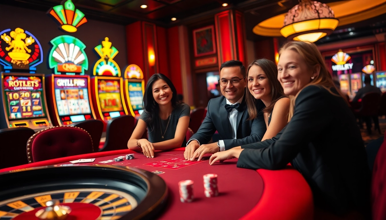 Players enjoying a thrilling poker game at 33win casino, capturing the excitement of gambling.