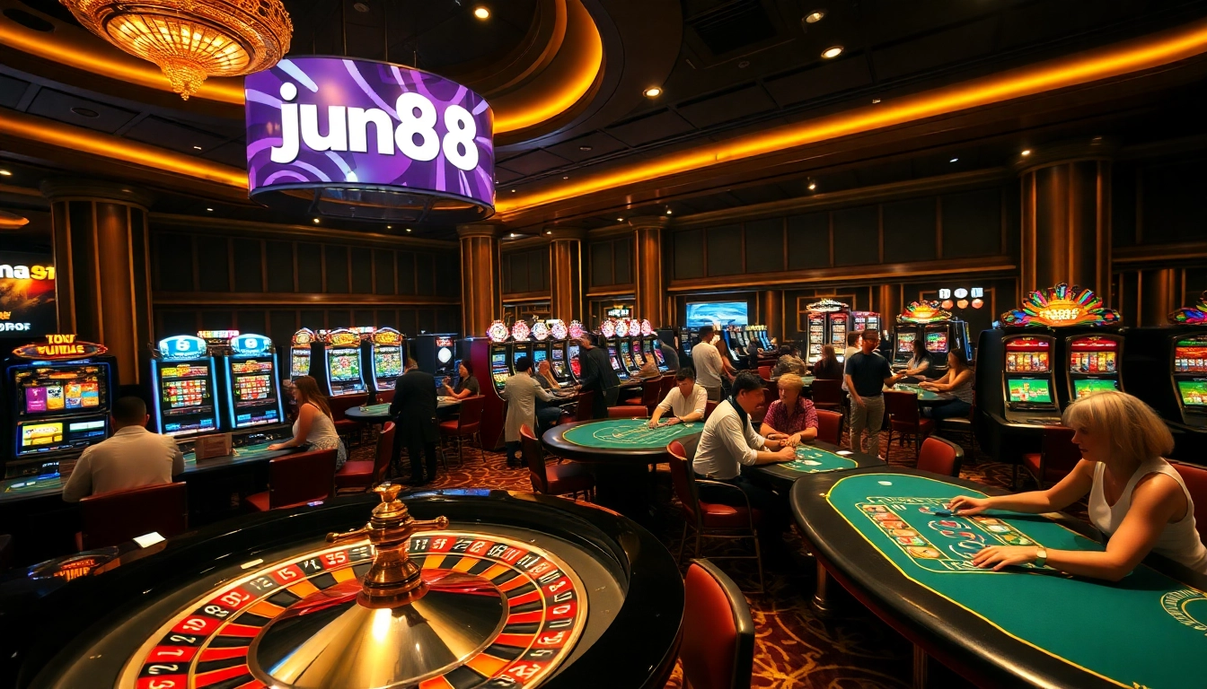 Engage with the excitement at jun88 by playing lively casino games with vibrant slot machines and poker tables.