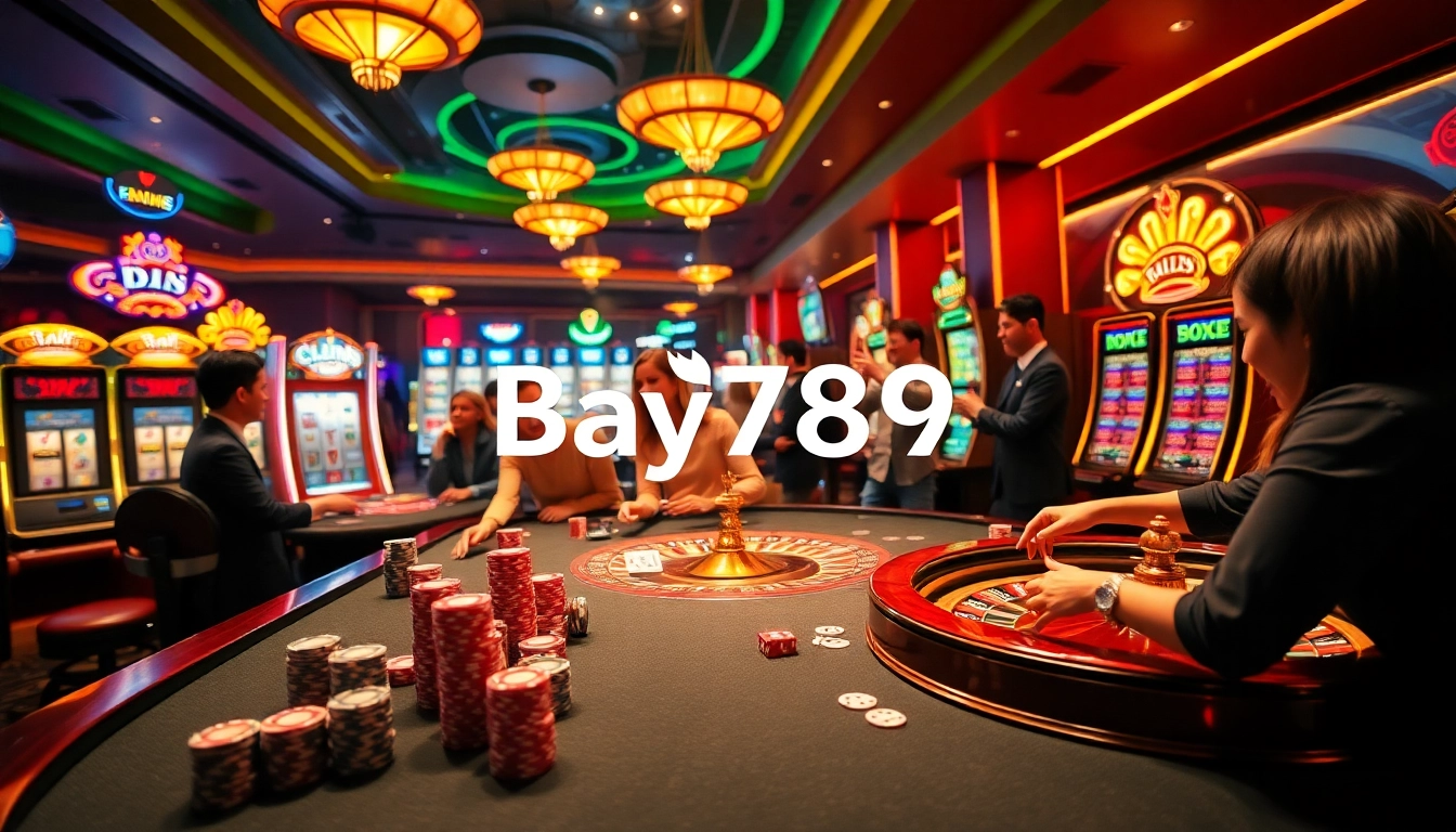 Experience thrilling gaming action at Bay789 with vibrant tables and engaging players.