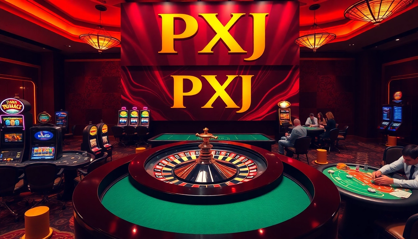 Experience thrilling gameplay at PXJ casino with vibrant tables and exciting slot machines.