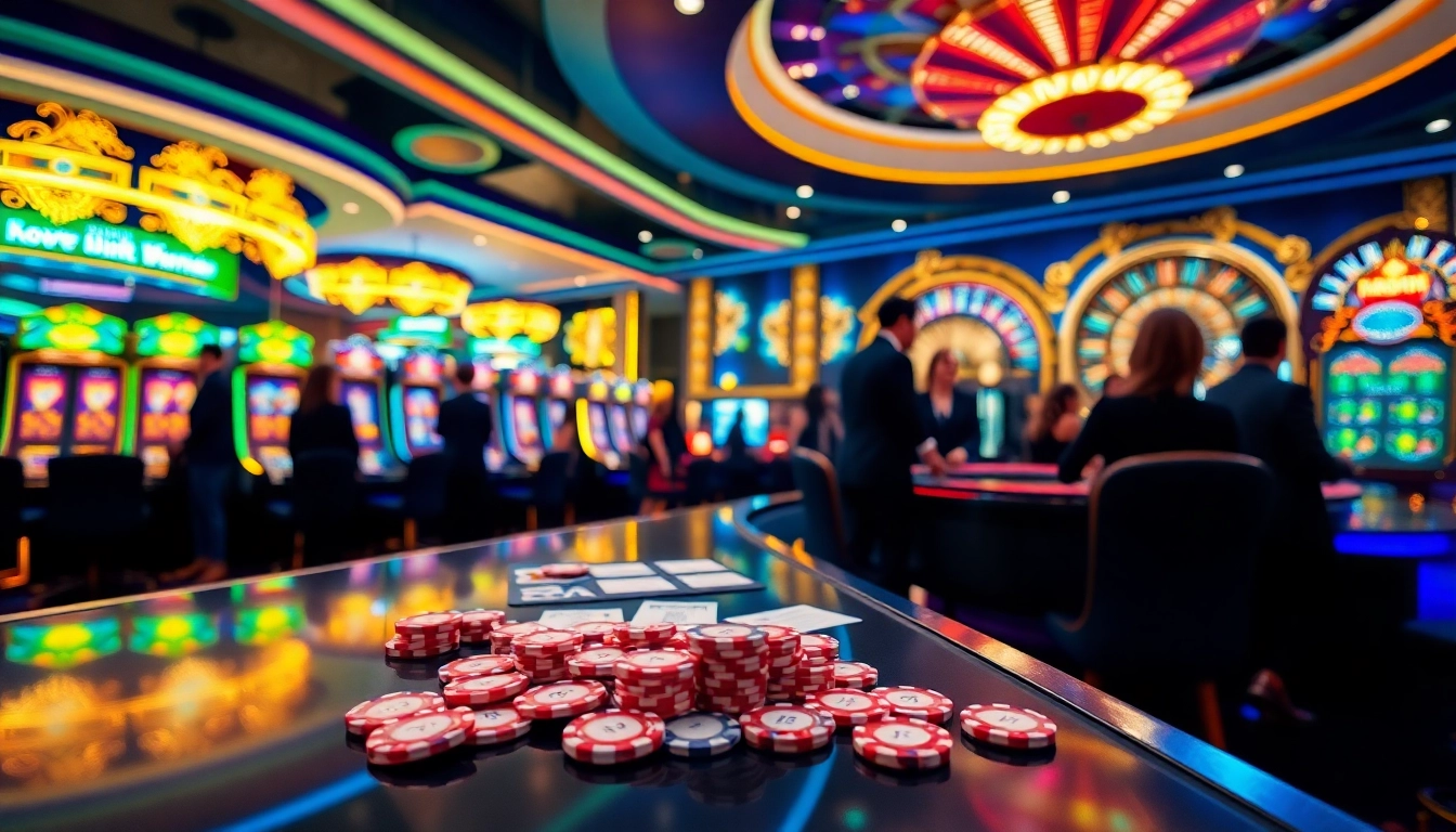 Experience the thrill at https://nohu90.tools/ with vibrant casino tables and slot machines.