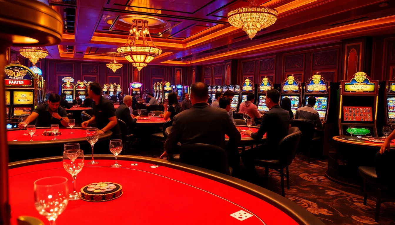 Experience luxury138's enticing casino atmosphere with vibrant games and elegant design.