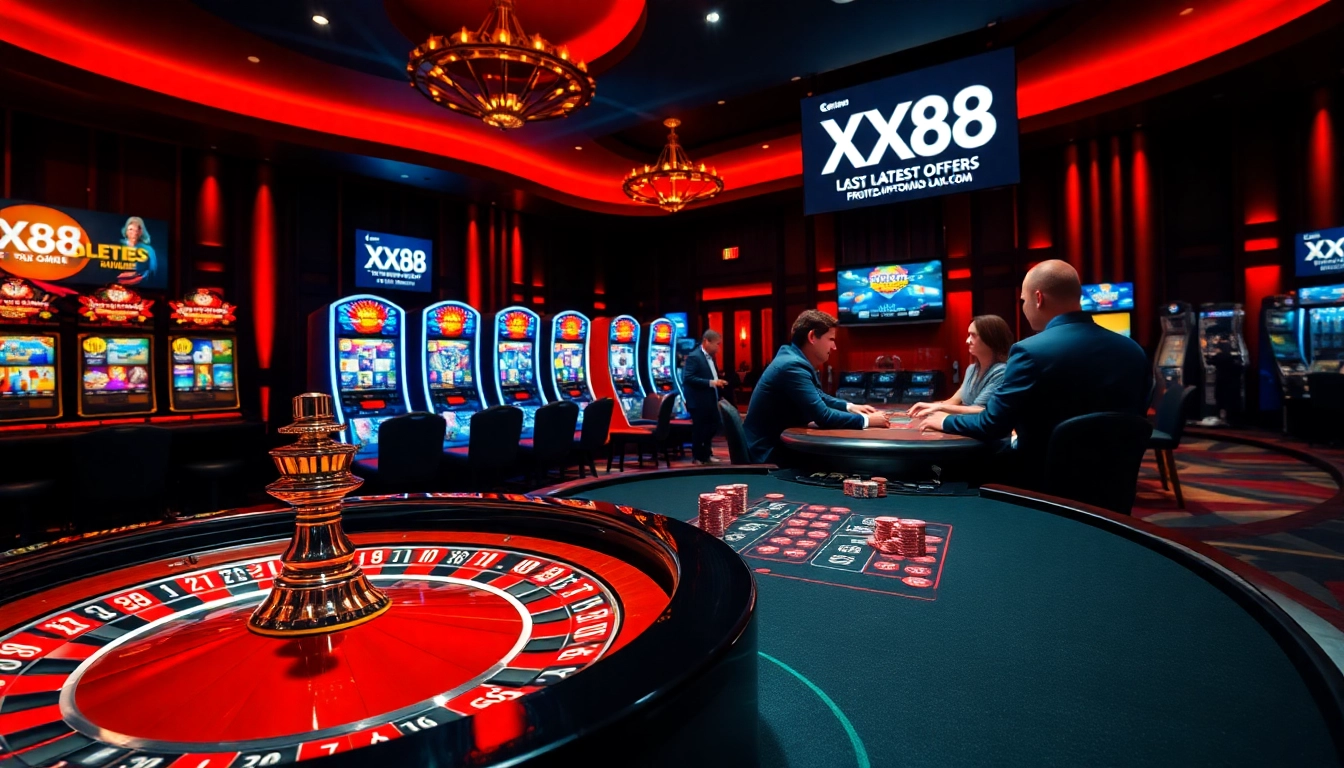 Engaged gamblers enjoying a thrilling game experience at XX88 casino.