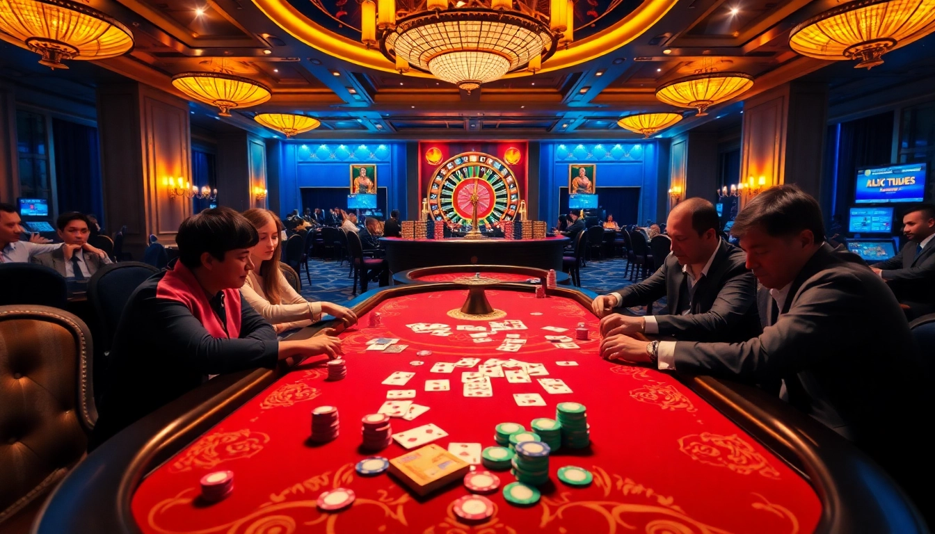 Lô Đề Trực Tuyến elevates thrilling poker gameplay with vibrant chips and elegant tables.