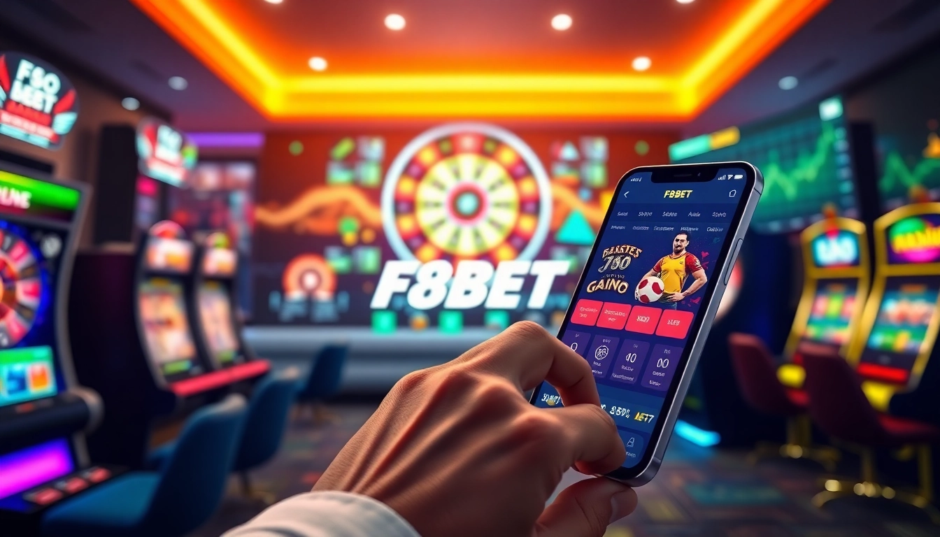 Engaging interface for F8BET online betting showcasing diverse games and user-friendly app.