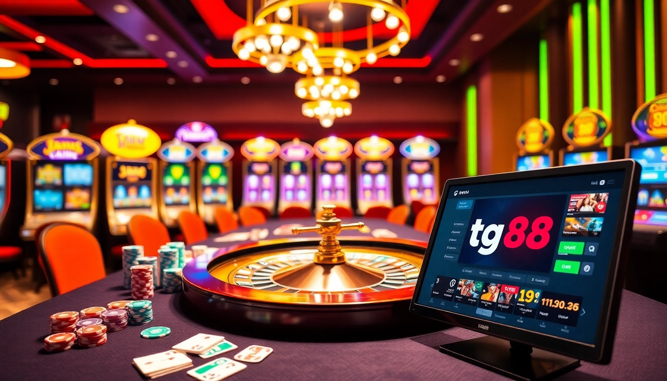 Experience the thrilling excitement of tg88 casino with colorful gaming tables and interactive experiences.