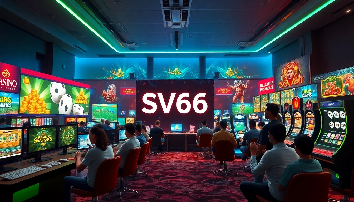 Exciting SV66 gaming environment showcasing diverse players engaging with over 5000 games online.