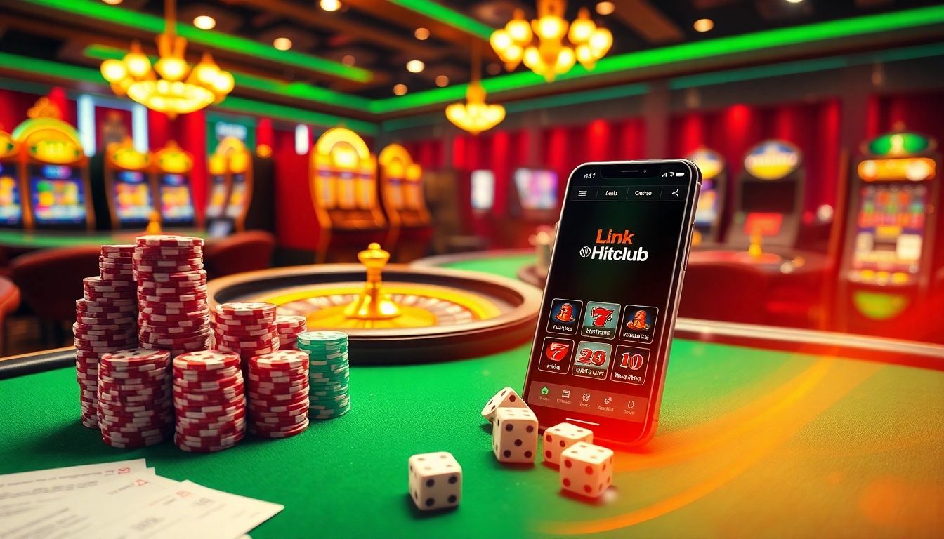 Experience the excitement of gambling with Link Hitclub mới nhất featuring vibrant casino visuals and poker action.
