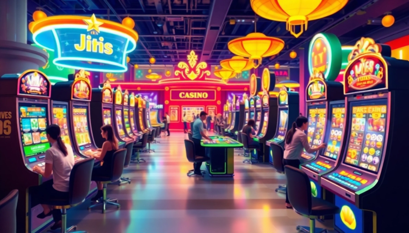 Experience the excitement of king88 online gaming with vibrant slot machines and engaging tables.