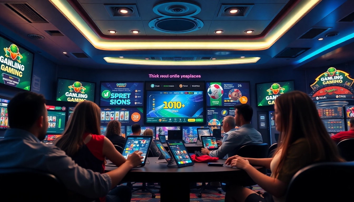 Dynamic online gambling scene featuring nhacaiuytin games and user engagement, reflecting excitement and trustworthiness.