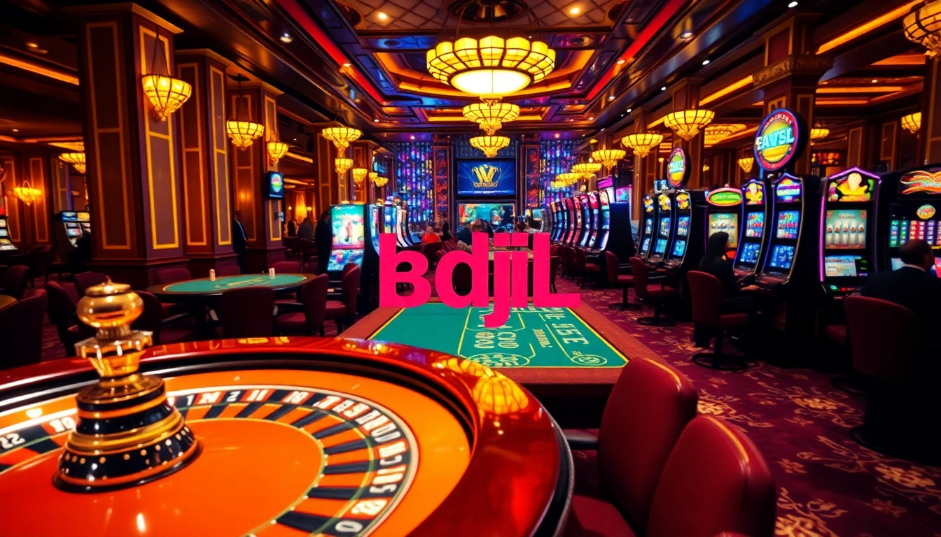 Experience thrilling gameplay at BDJL casino with vibrant slot machines and intense poker rounds.