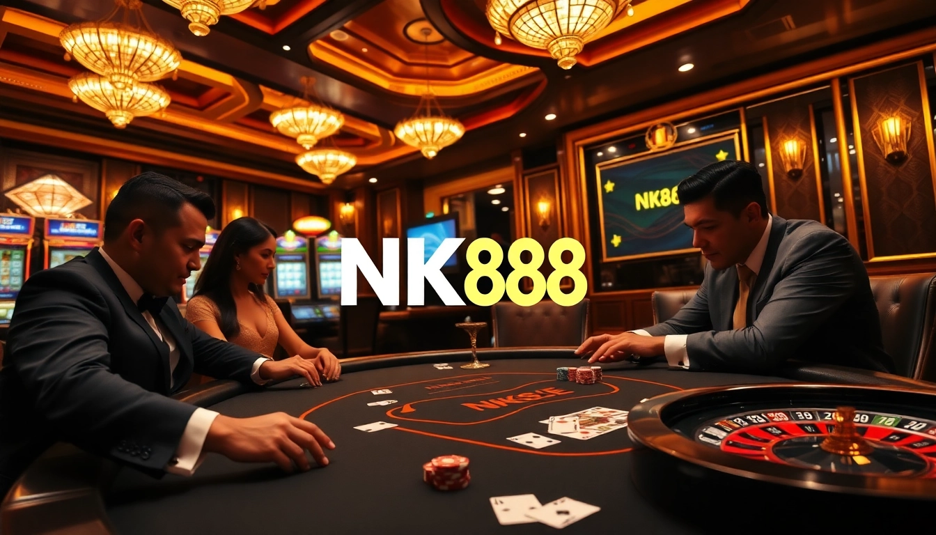 Engage in the thrilling experience at NK88 with vibrant casino games and poker action.