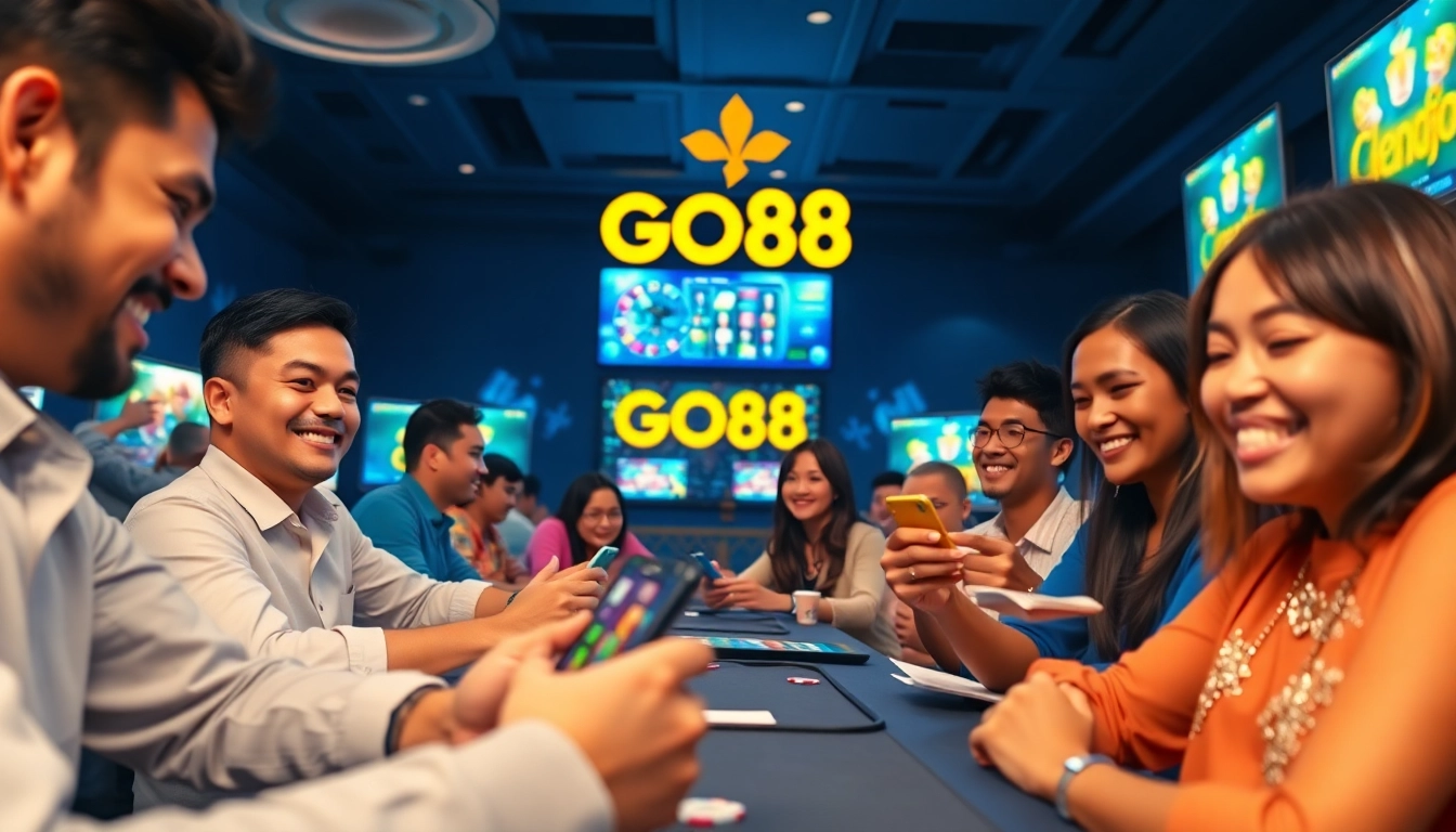 Engaging players experiencing the thrill of Tải GO88 online gaming platform