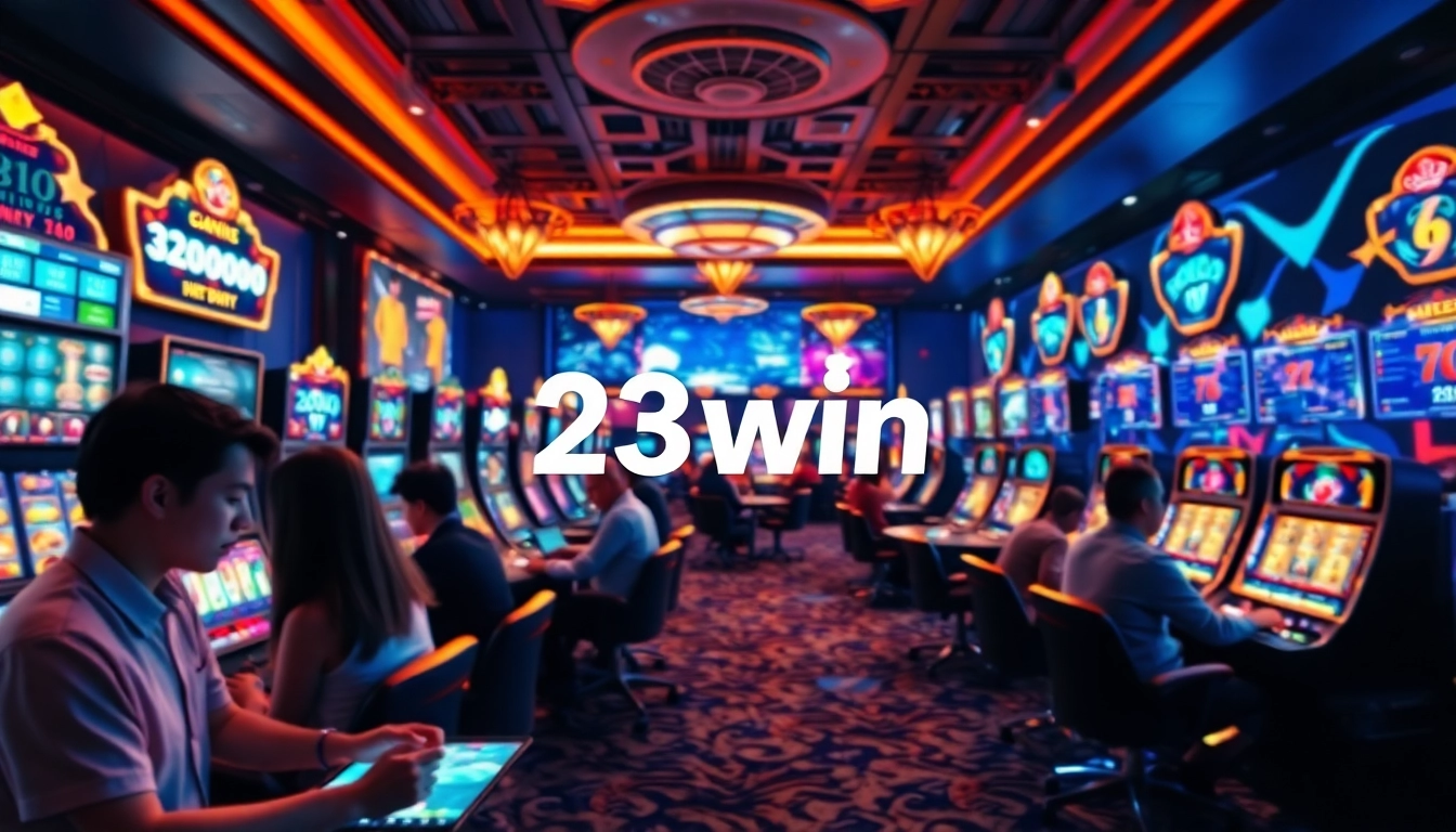 Exciting online casino scene highlighting the 23win gaming experience with dynamic players.