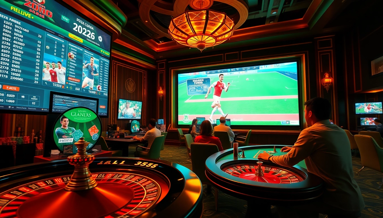 Experience the thrill of Judi Bola Piala Dunia with passionate bettors engaging in online sports betting.