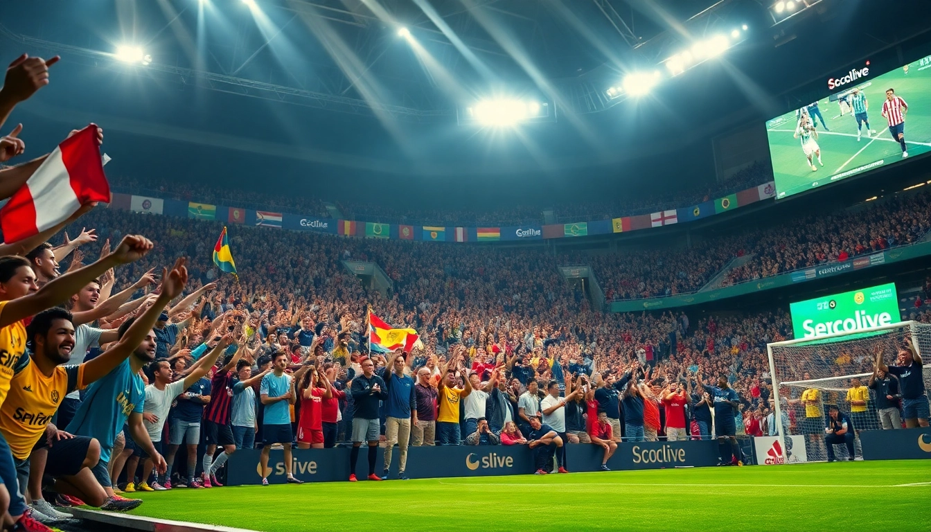 Socolive live football streaming scene capturing fan excitement and game action.