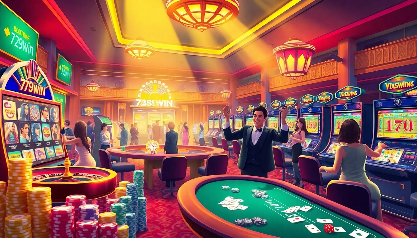 Engaging players enjoying the vibrant atmosphere of 789win's online casino.