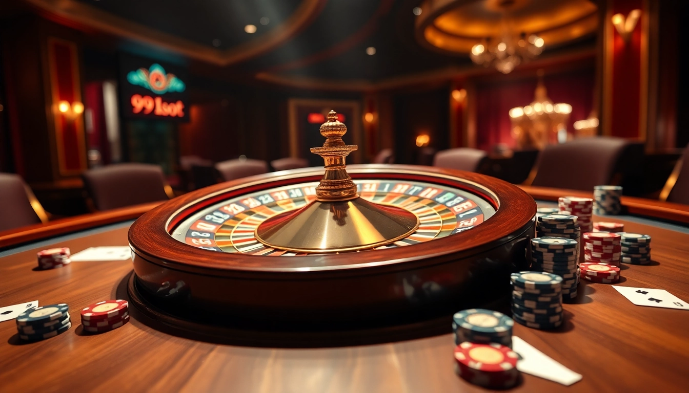 Experience the thrilling atmosphere of gambling at https://99ok.spot/ with poker chips and roulette.
