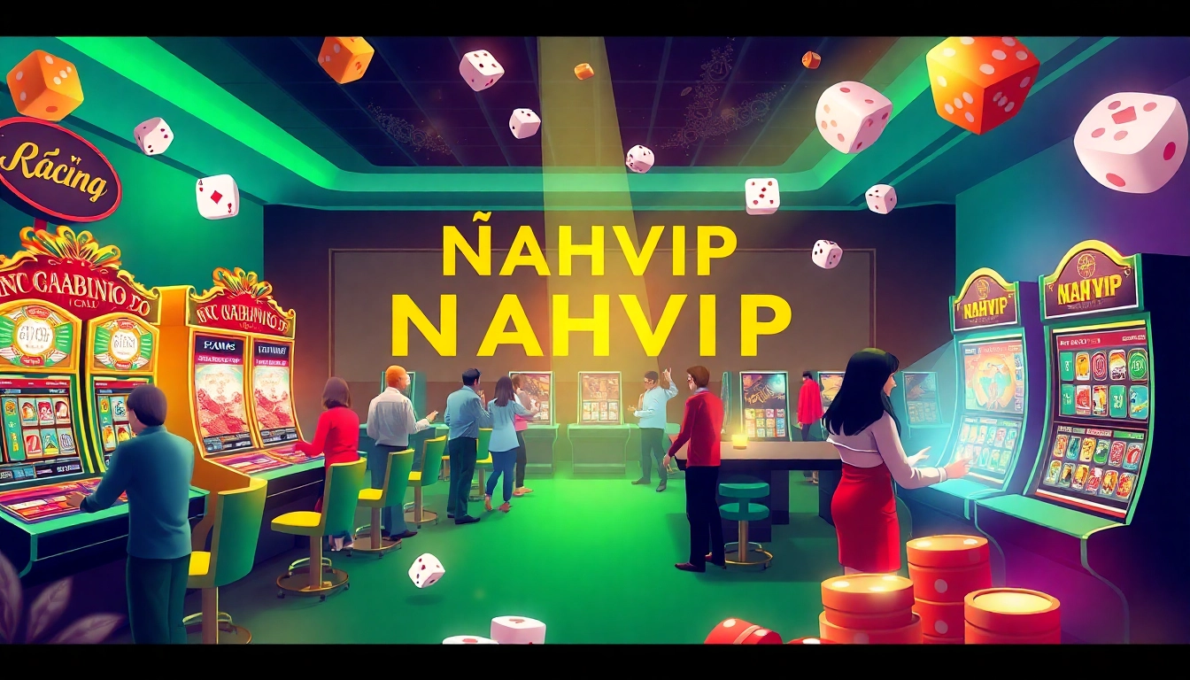Nhatvip online gaming platform featuring vibrant games and diverse players enjoying a thrilling gambling experience.